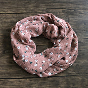 Embroidered Floral Infinity